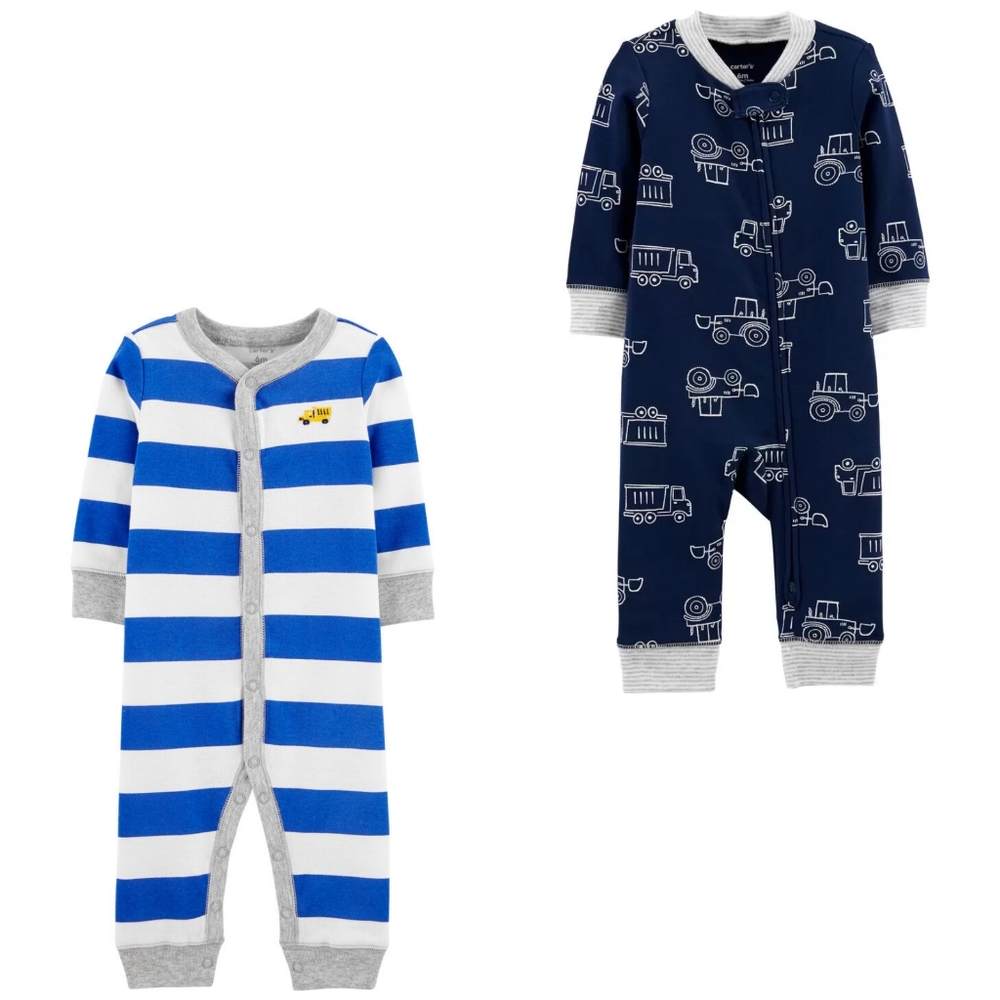 NWT 2 Carter's Boy Sleep & Play, 9 mos